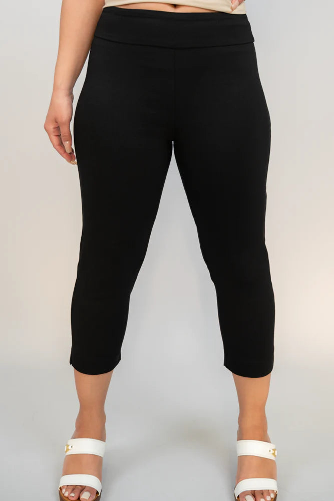 Straight Leg Millenium Eric Capri, Black-Pants-Inspired by Justeen-Women's Clothing Boutique in Chicago, Illinois