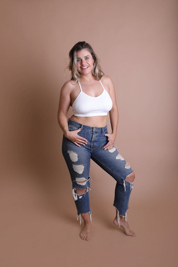 Plus Size Tattoo Back Bralette-Plus Size-Inspired by Justeen-Women's Clothing Boutique in Chicago, Illinois
