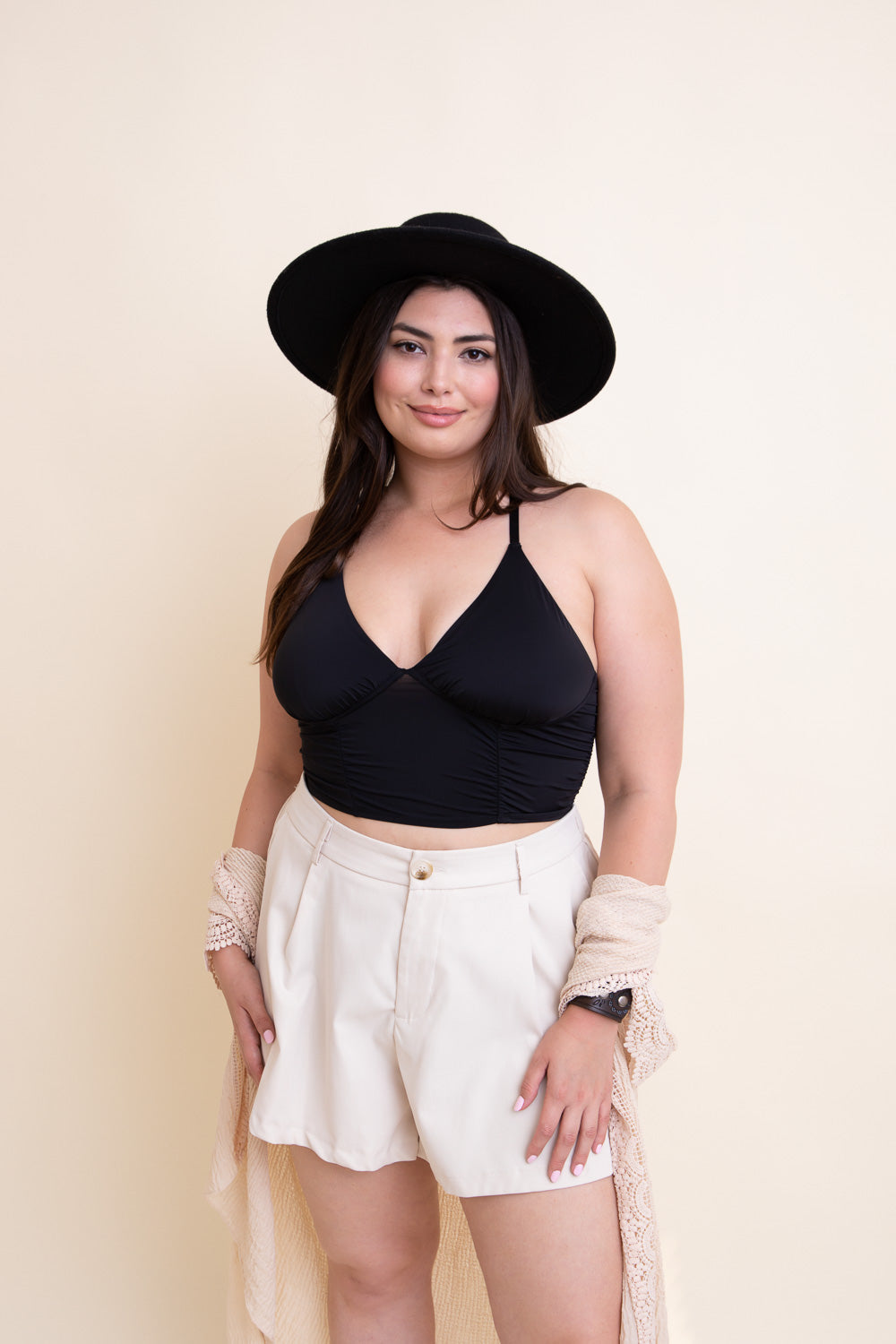 Ruched Bralette Plus-Bralettes-Inspired by Justeen-Women's Clothing Boutique in Chicago, Illinois