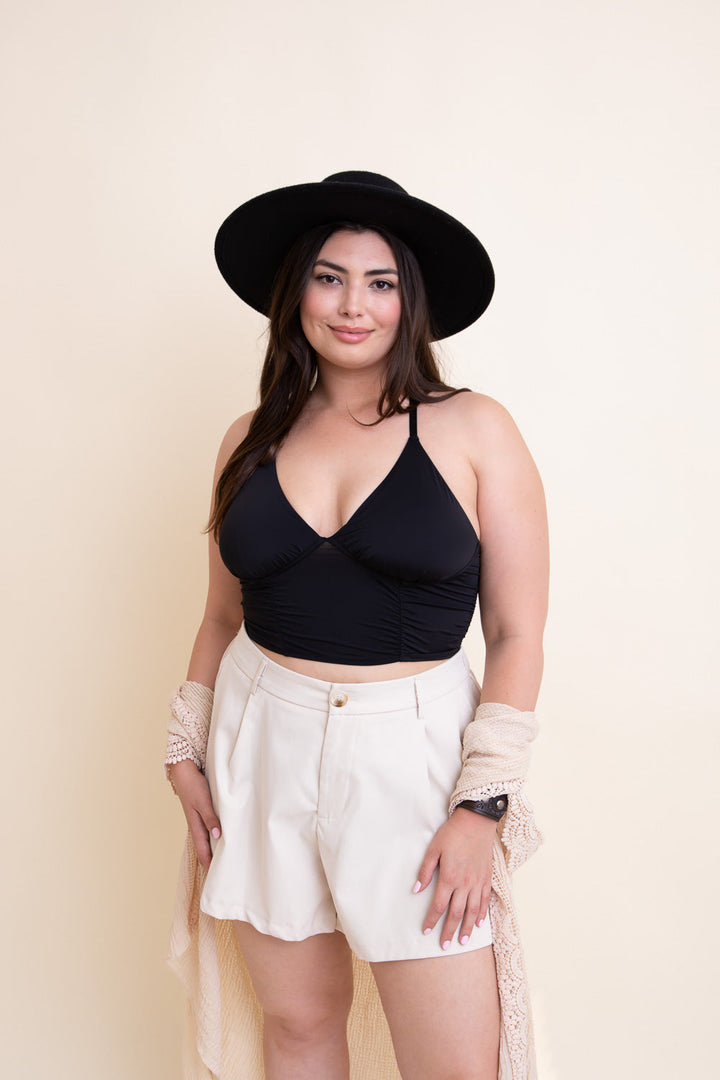 Ruched Bralette Plus-Bralettes-Inspired by Justeen-Women's Clothing Boutique in Chicago, Illinois